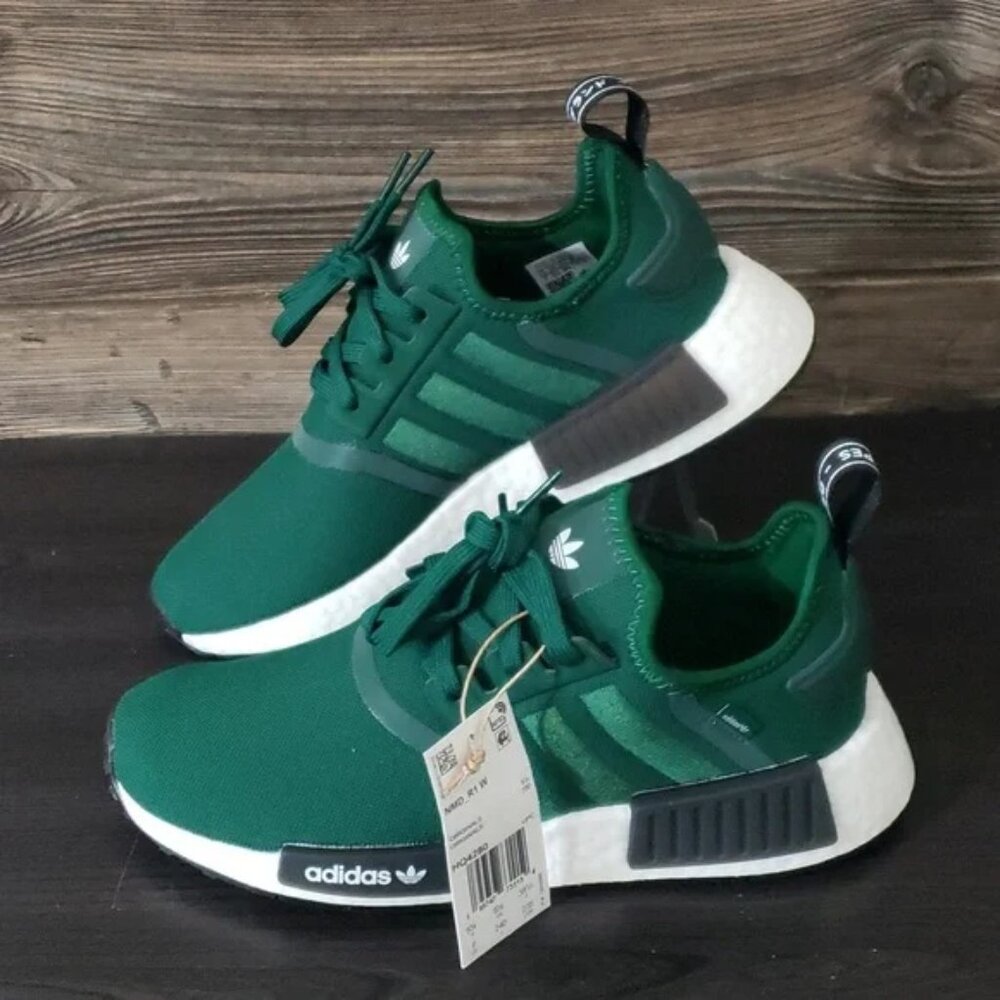 New Adidas NMD R1 Green Sneakers